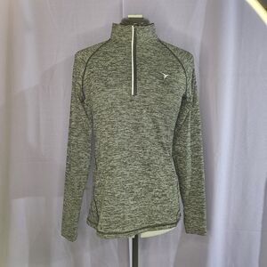 Old Navy Green Fitted Long Sleeve Zippered Sweatshirt